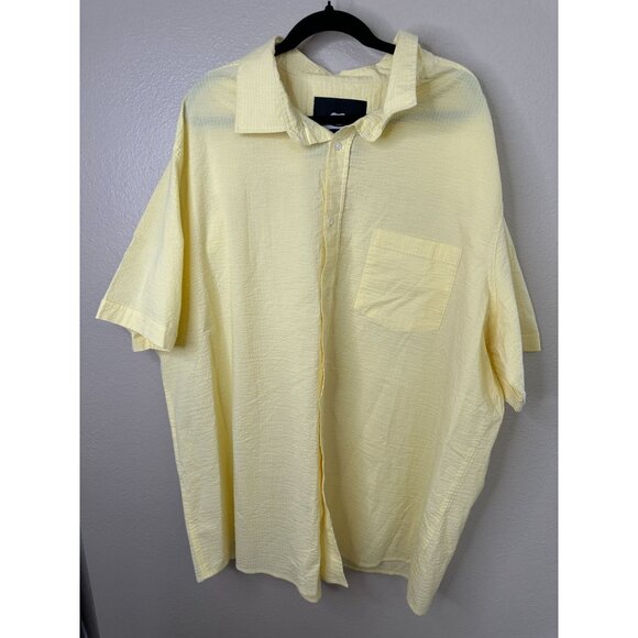Winston‎ Mens Yellow Shirt 3xt Short sleeve cotton button up collared - Picture 2 of 7
